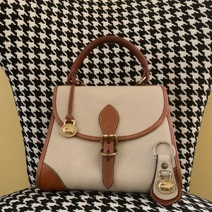 Vintage Dooney & Bourke Small Carpet Bag R47 Bone